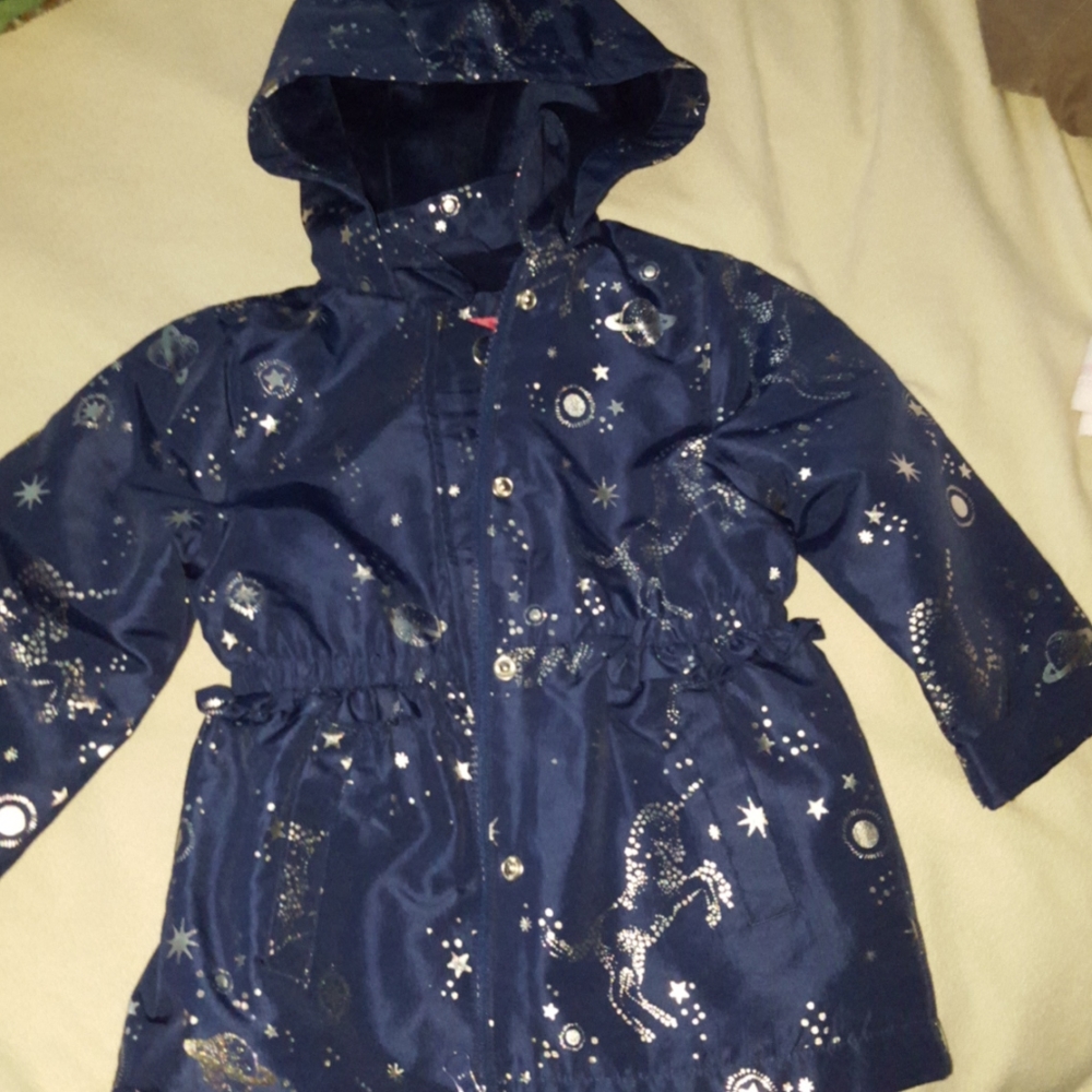 Fleece lined rain wind coat